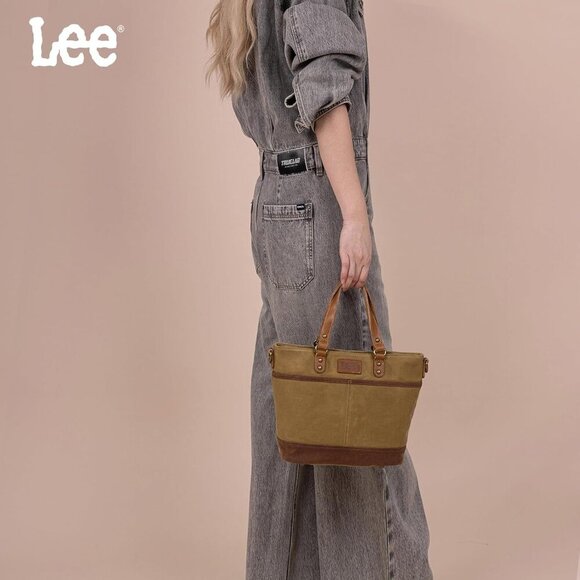 x Lee Waxed Canvas Tote Bag for Women Work Small Vintage Shoulder Bag and Handba - Picture 7 of 7